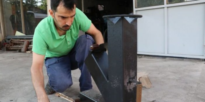 İnternette kamp sobası gördü kendisi yaptı! Siparişlere yetişemiyor