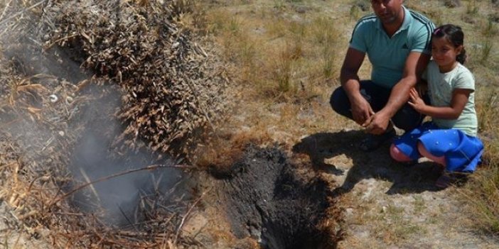 Konya'nın dibinde şok olay! Toprak yanıyor