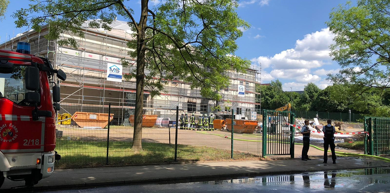 Cami inşaatında yangın!