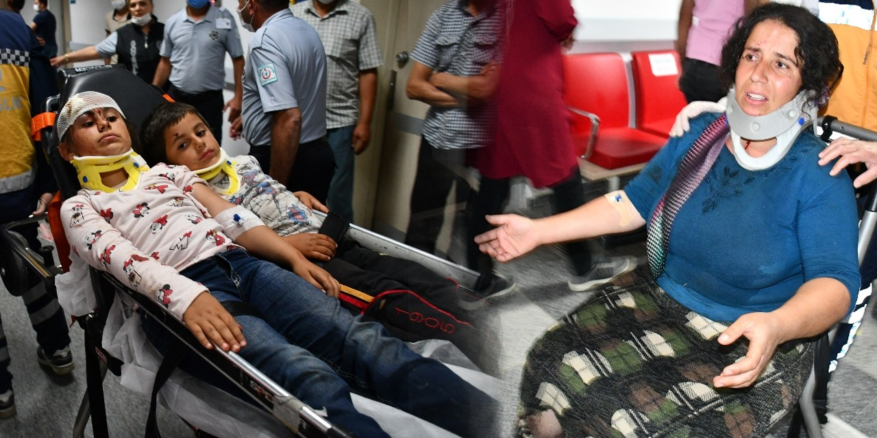 Hurdaya dönen araçlarda 2'si çocuk 7 kişi yaralandı