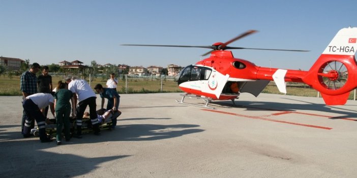 Helikopter ambulans Konya için harekete geçti!