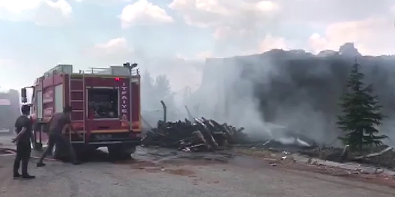 Konya hurdalığı plastik atık deposunda yangın!