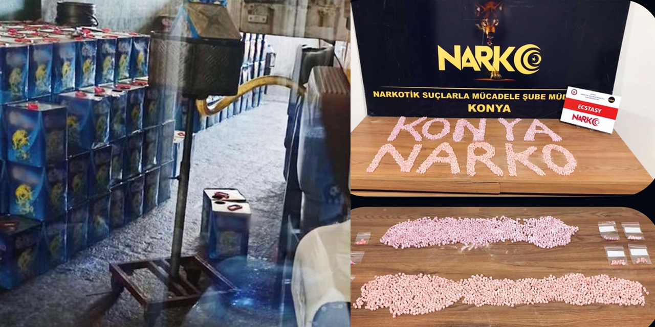 Konya'da kaçak akaryakıt ve uyuşturucu operasyonu!