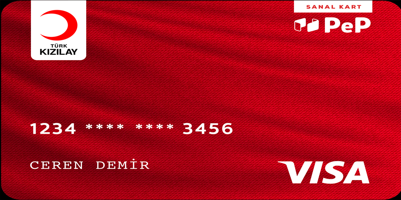 Kızılay logolu Sanal Kart ile gelirin yüzde 50’si Kızılay’a bağışlanıyor