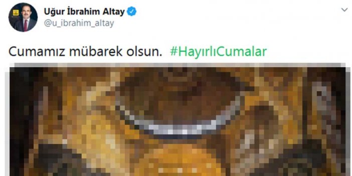 Başkan Uğur İbrahim Altay'dan olay paylaşım!