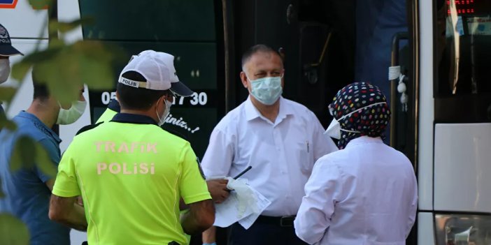 3 kişilik ailenin testi pozitif çıktı! Otobüs durduruldu