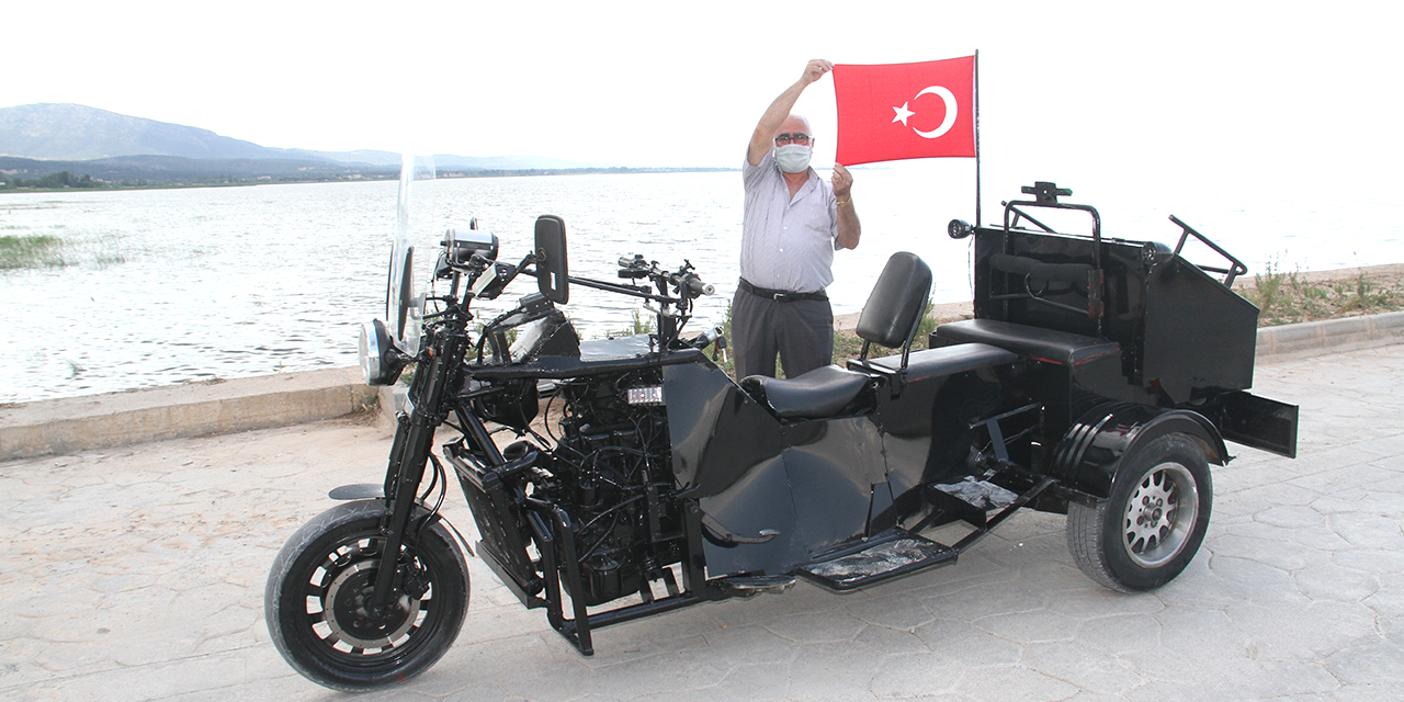 Konyalı Abdullah amcanın üç tekerli modifiye limuzini ilgi odağı oldu