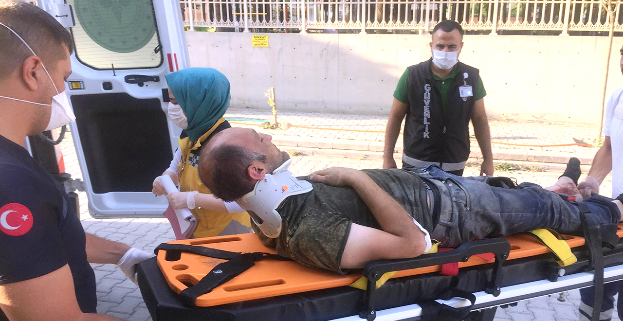 Konya'da kendi aracıyla bacağını ezen adam hastaneye kaldırıldı