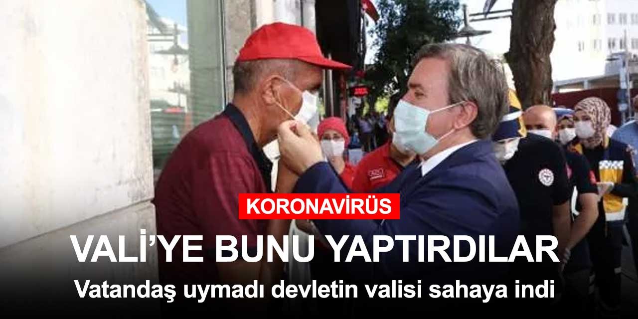 Vatandaş yasak dinlemeyince devletin valisi vatandaşa maske taktı