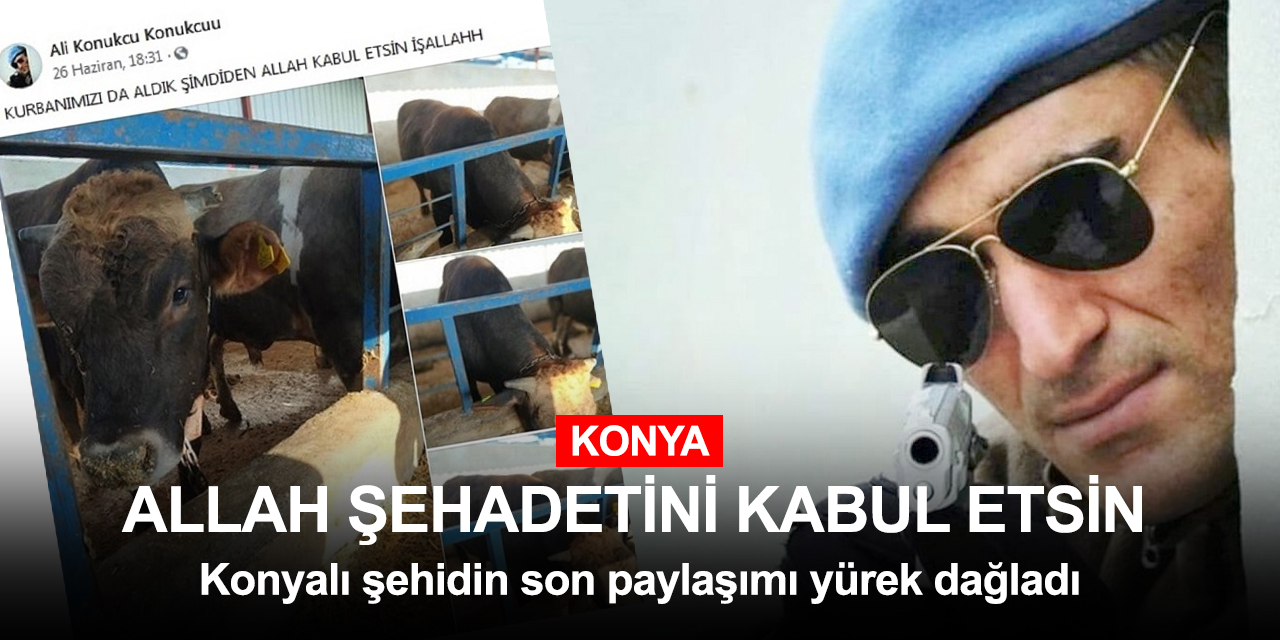 Konyalı şehidin son paylaşımı yürekleri dağladı