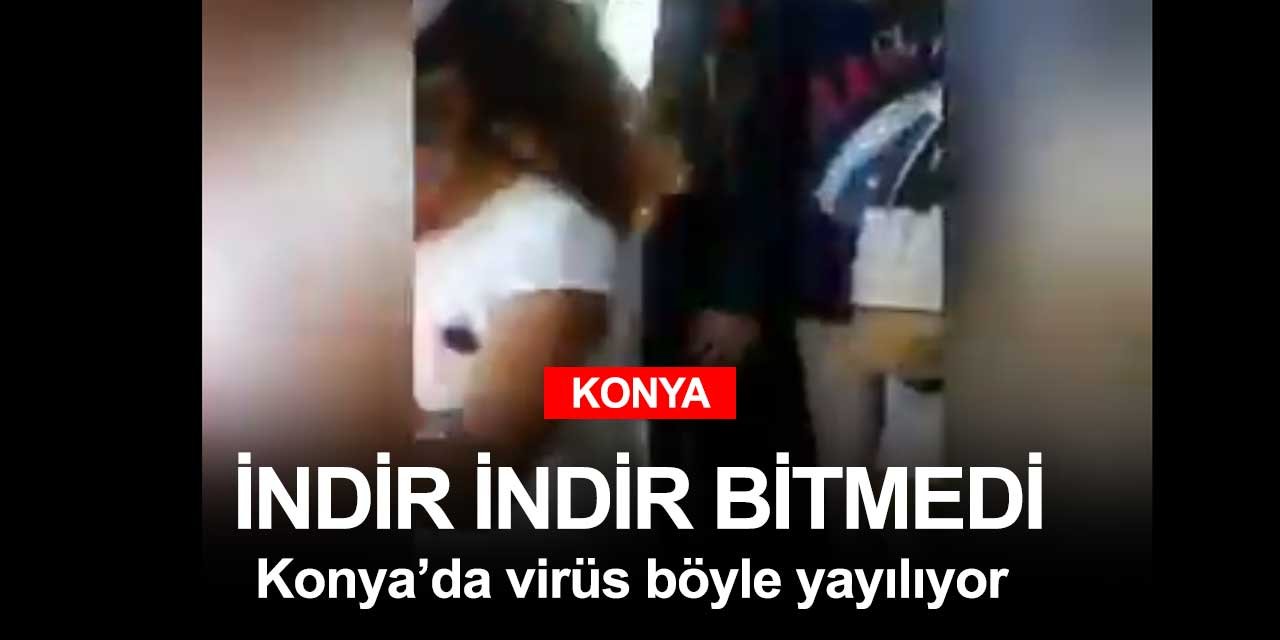 Bu görüntüler Konya’da çekildi! Minibüsteki yolcuları indir indir bitmedi