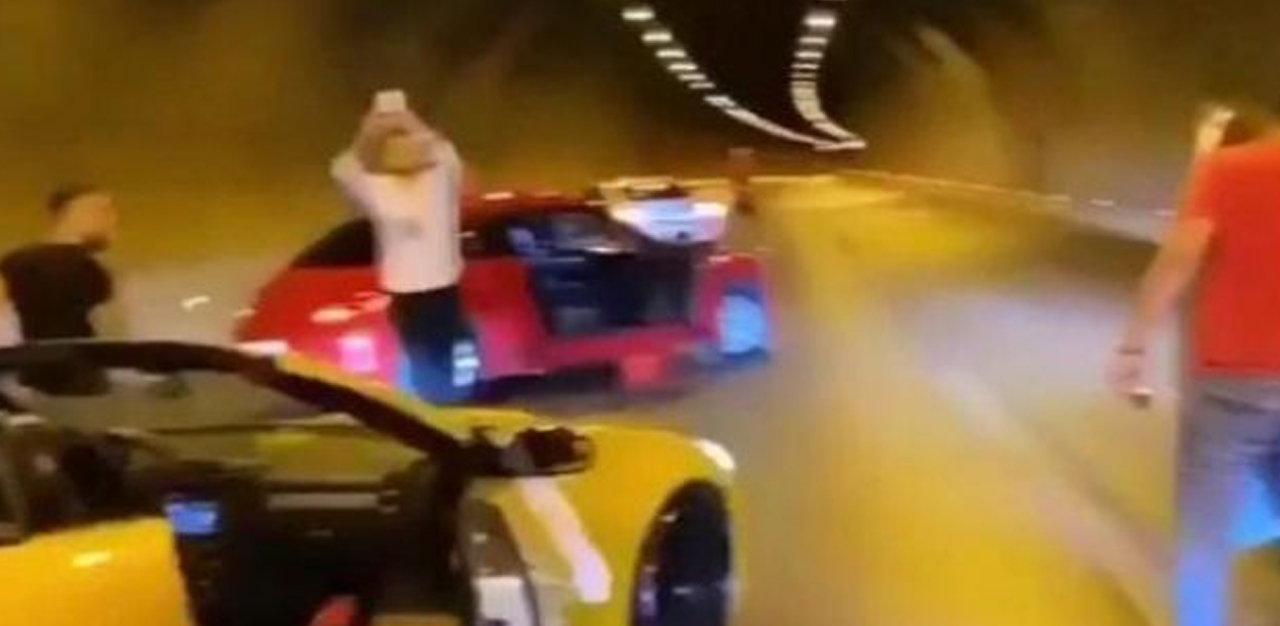 Düğün konvoyuyla tüneli kapatıp oynamışlardı! Hakkında işlem yapıldı