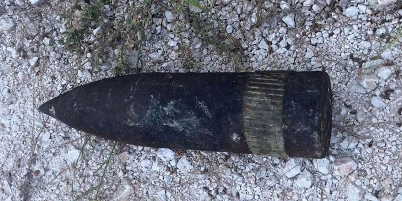 Boş arazide bulunan Milli Mücadele döneminden kalma top mermisi imha edildi