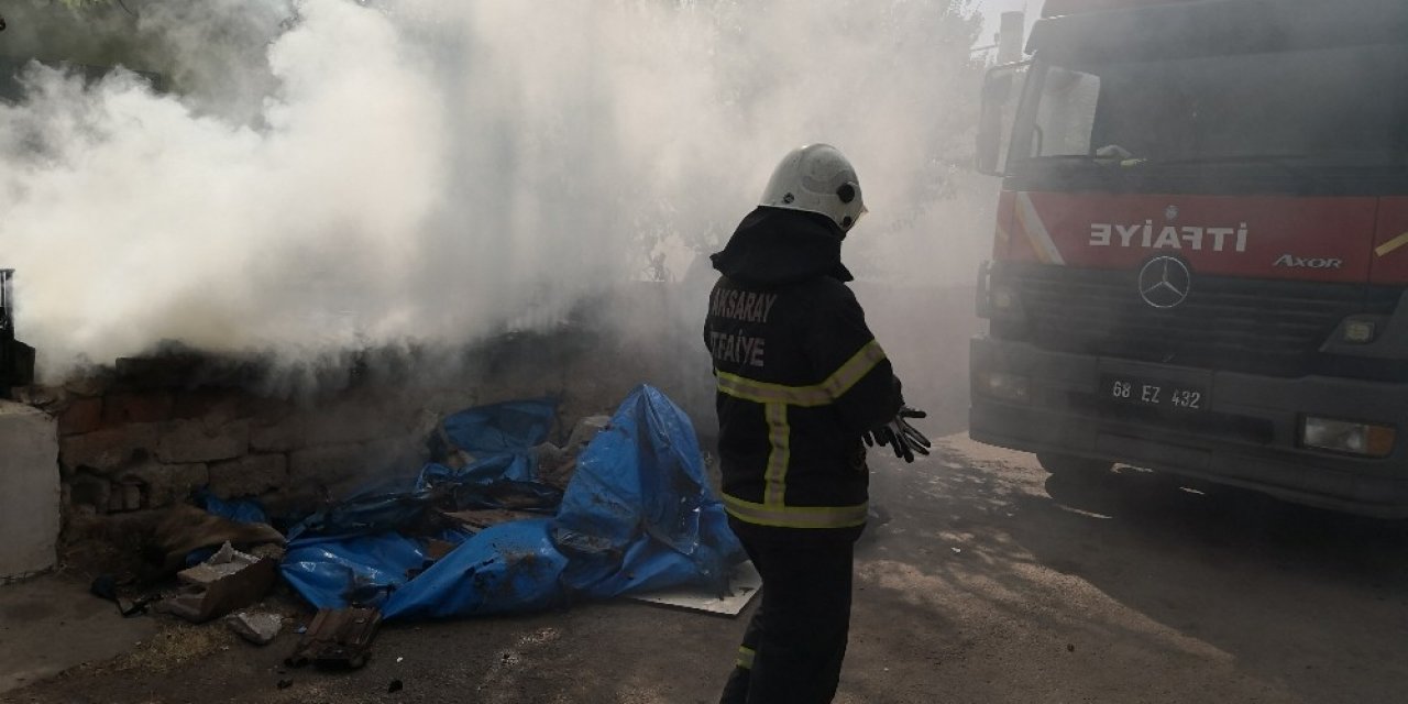 Aksaray’da yangın paniği