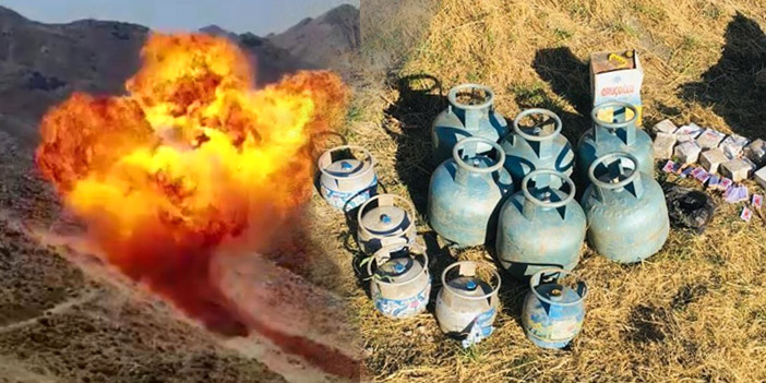PKK’ya ait 11 adet dolu tüp ve yaşam malzemesi imha edildi!