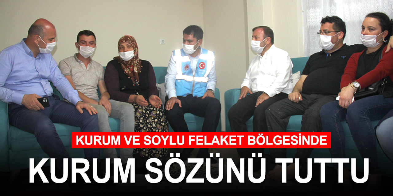 Bakan Kurum sözünü tuttu! Ev kiraladığı kadını ziyaret etti 