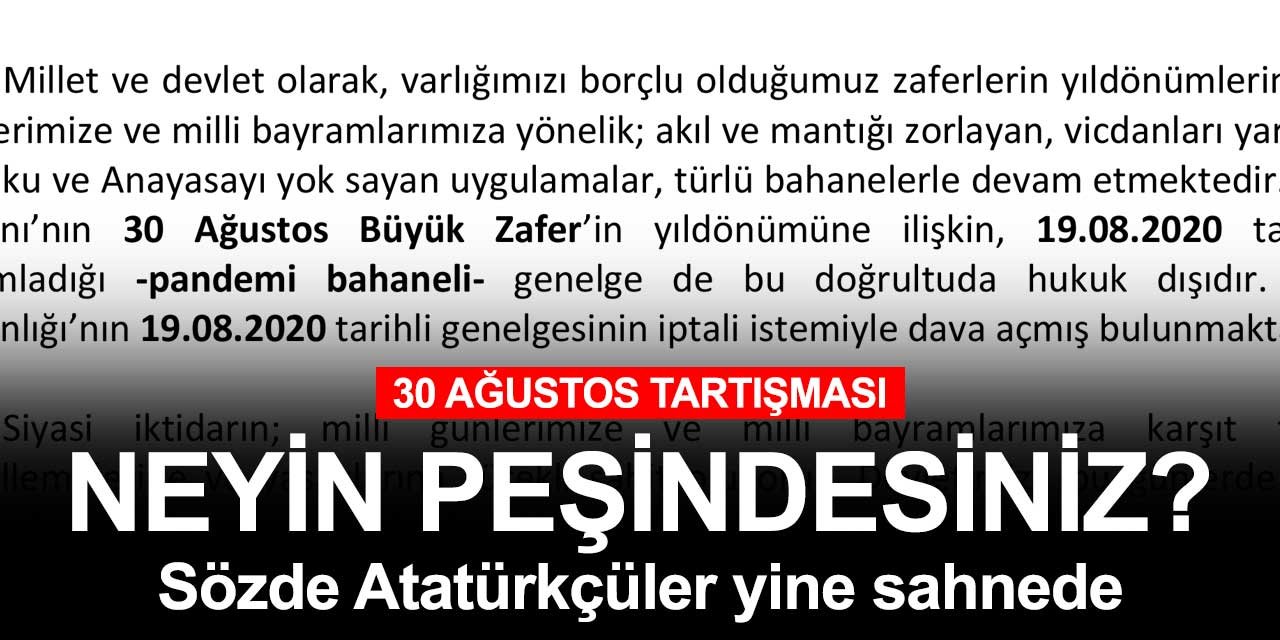 Atatürkçü Düşünce Derneği'nden gereksiz 30 Ağustos açıklaması