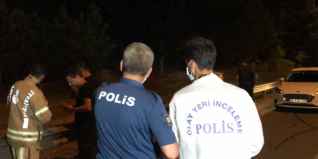 Aydos Ormanında yangına müdahale eden itfaiyeye ateş açıldı