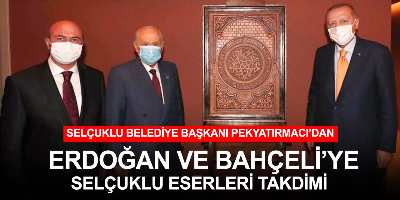 Cumhurbaşkanı Erdoğan ve MHP Lideri Bahçeli'ye Konya Selçuklu eserleri hediyesi