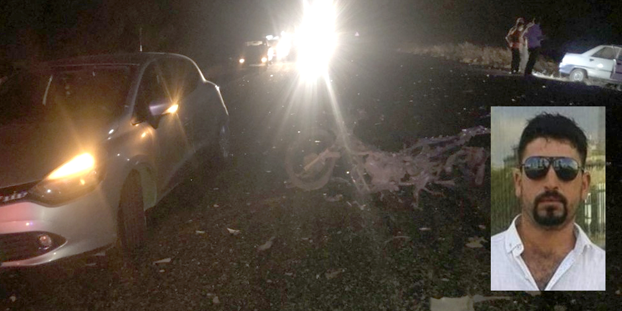 Otomobille çarpışan motosiklet sürücüsü karşı şeride uçup feci şekilde öldü