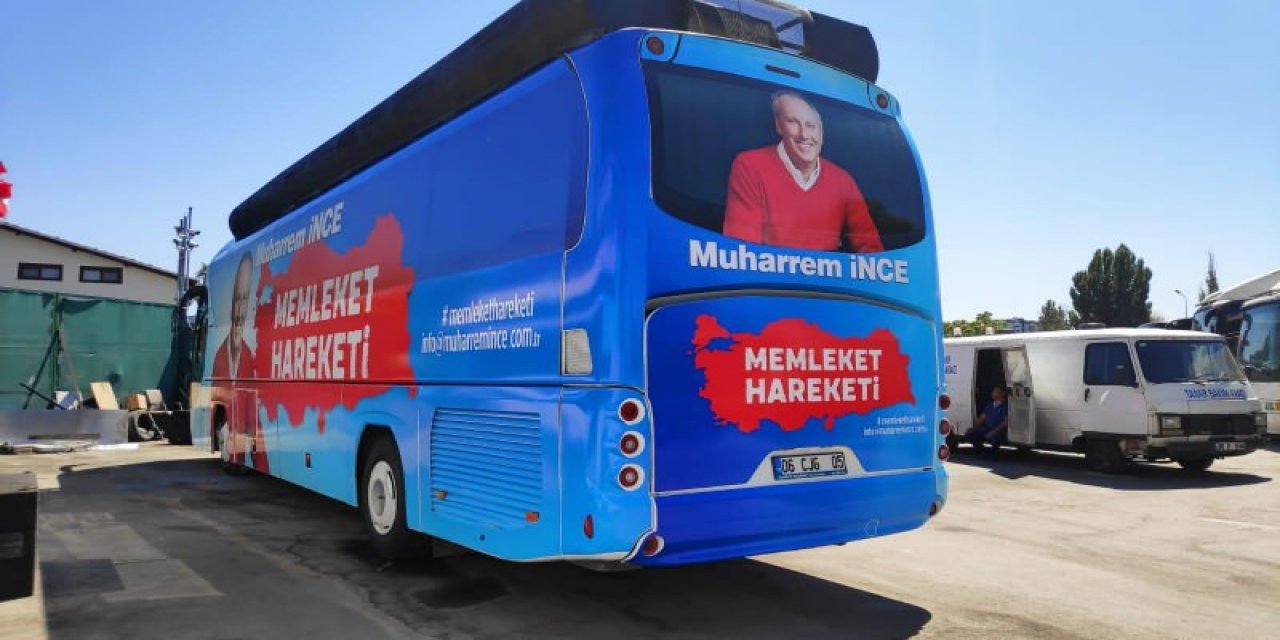 İnce Muharrem'in otobüsü ortaya çıktı! Seçime mi hazırlanıyor?