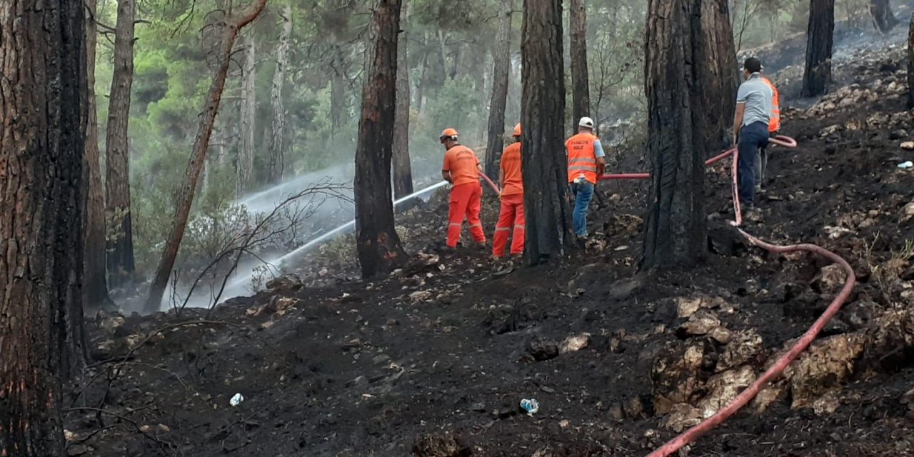 Bucak'taki orman yangını kontrol altına alındı! Konya ekibi geri döndü