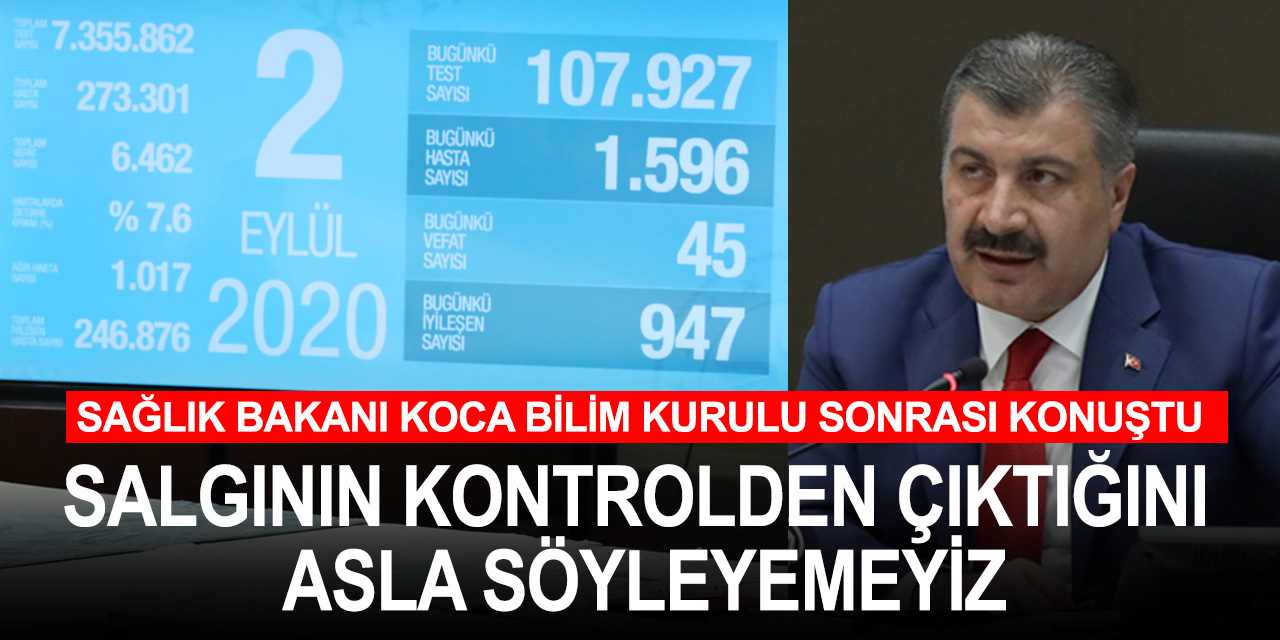 Sağlık Bakanı Koca: Ankara vaka artışında İstanbul'u ikiye katladı! Konya daha stabil hale geldi