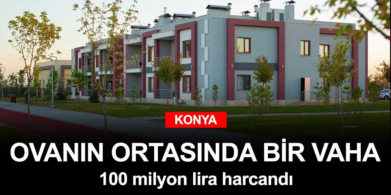 Konya'da 100 milyon lira harcanan tatil köyü çölün ortasında bir vahayı andırıyor