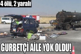 Trafik kazası: 4 ölü, 3 yaralı