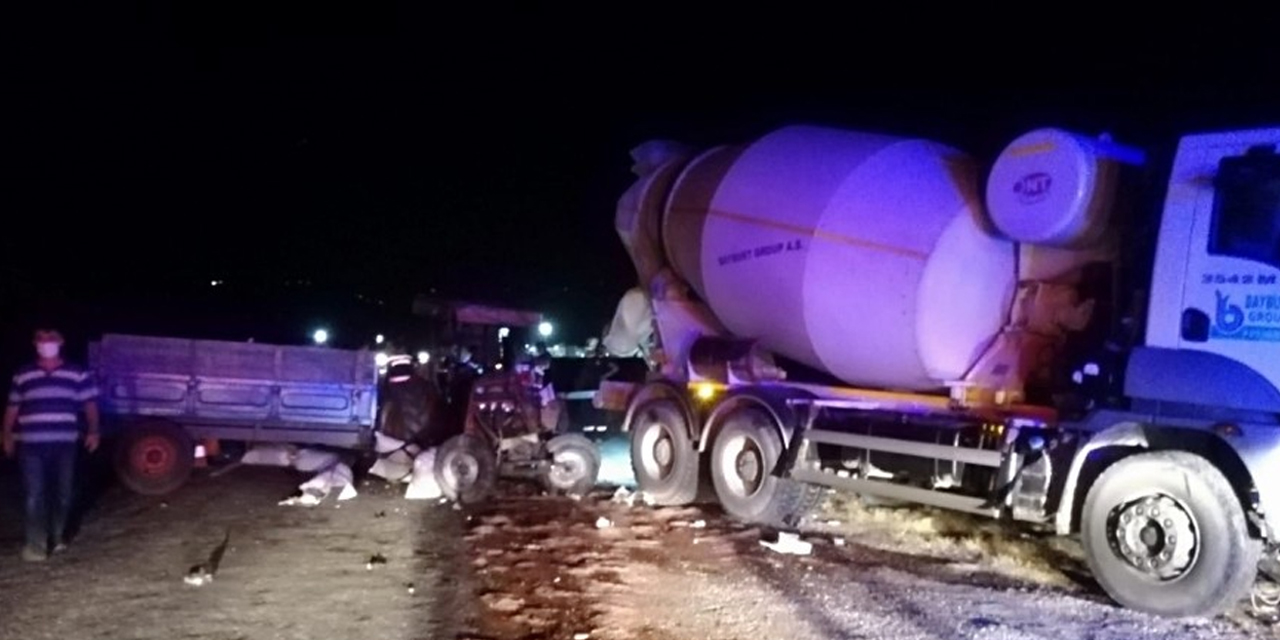 Çaldığı traktörle beton mikserine çarptı! Feci şekilde can verdi