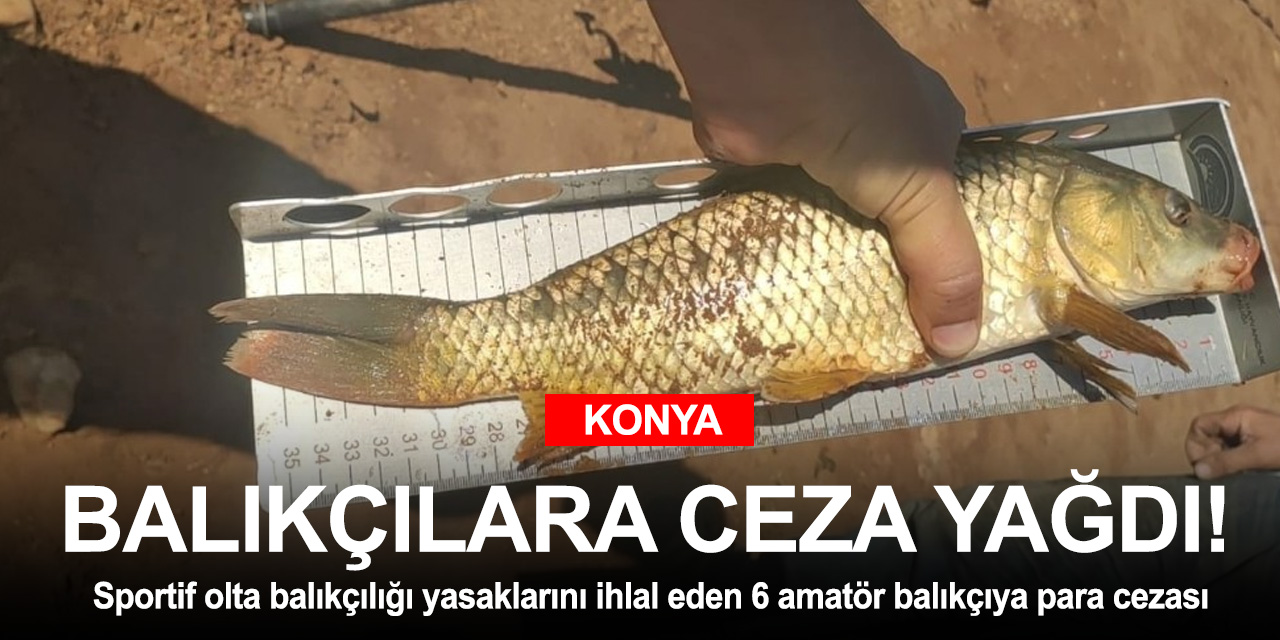 Konya'da sportif olta balıkçılığı yasaklarını hiçe sayanlara para cezası
