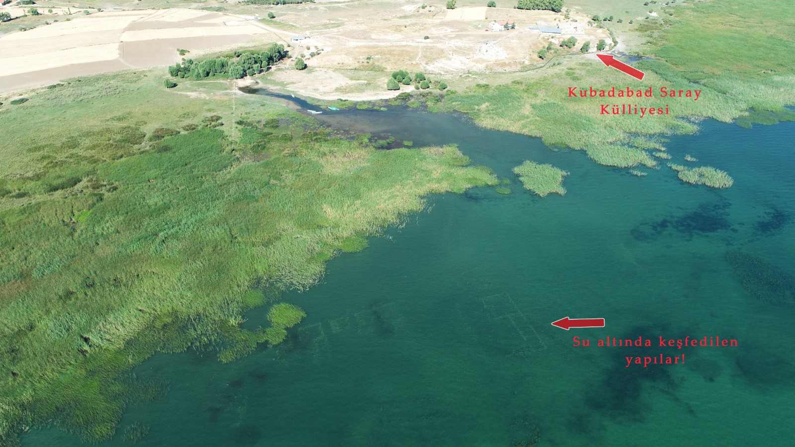 Beyşehir Gölü'nün altında tarihi yapılar keşfedildi