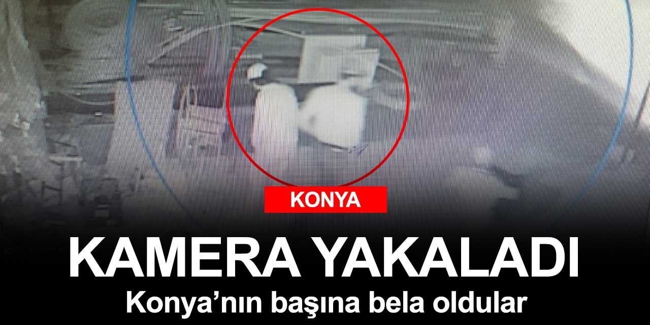Konya'da boru hırsızları güvenlik kamerası sayesinde yakalandı