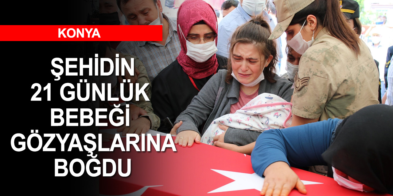 Konya şehidine ağladı! Şehit Aktay düğün gününde Hakk'a uğurlandı
