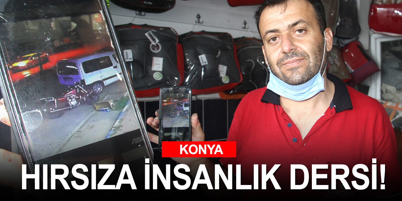 Konya'daki motosiklet hırsızına tokat gibi insanlık dersi! Şehrime yakıştıramadım