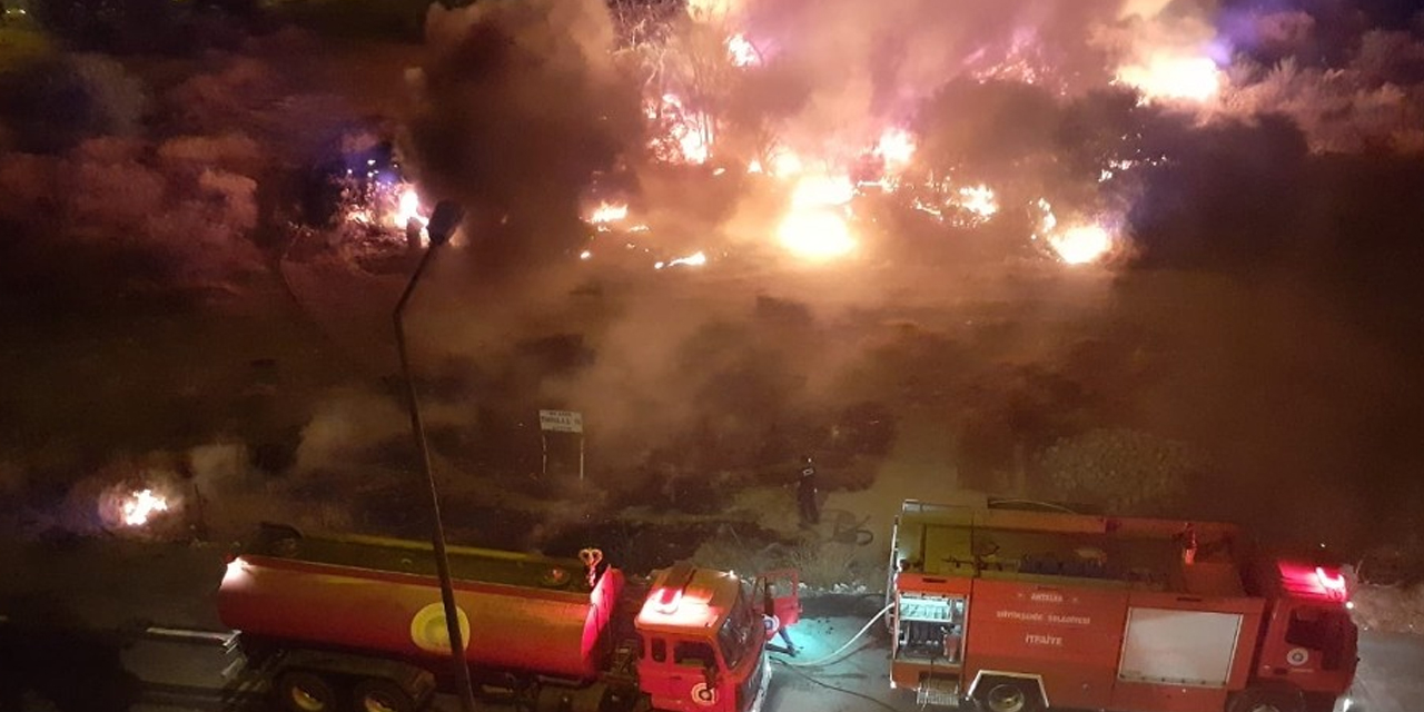Çöplükte çıkan yangın korkuttu