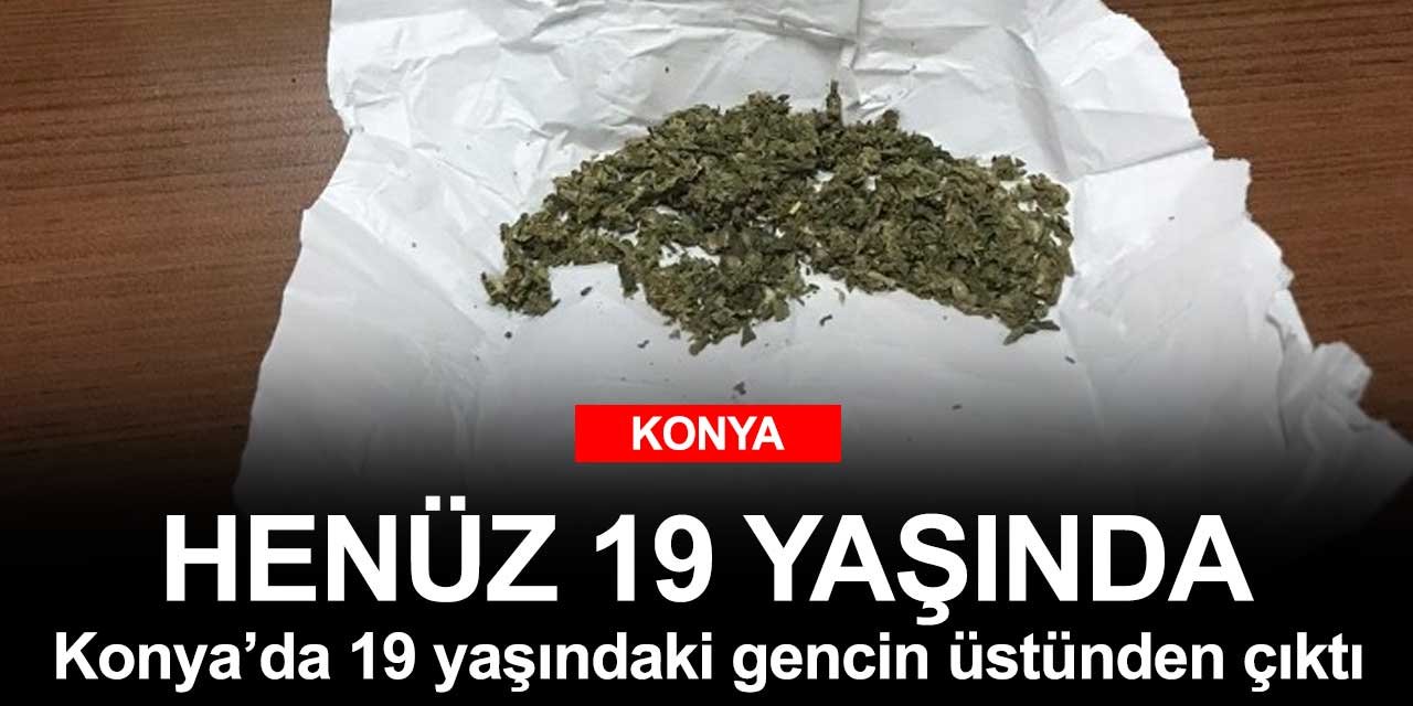19 yaşında esrarla yakalandı