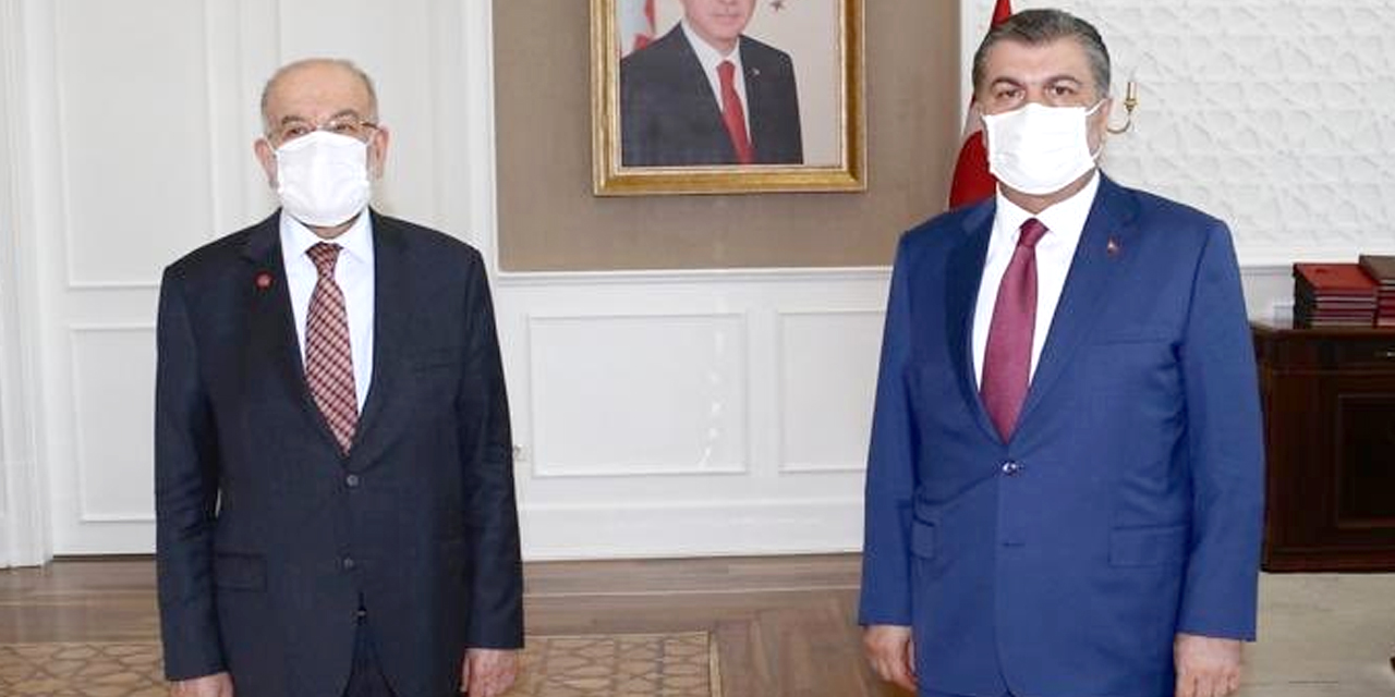 Sağlık Bakanı Koca'dan Saadet Partisi Genel Başkanı Karamollaoğlu'na teşekkür