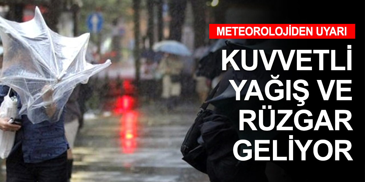 Konya için kuvvetli yağış ve rüzgar uyarısı