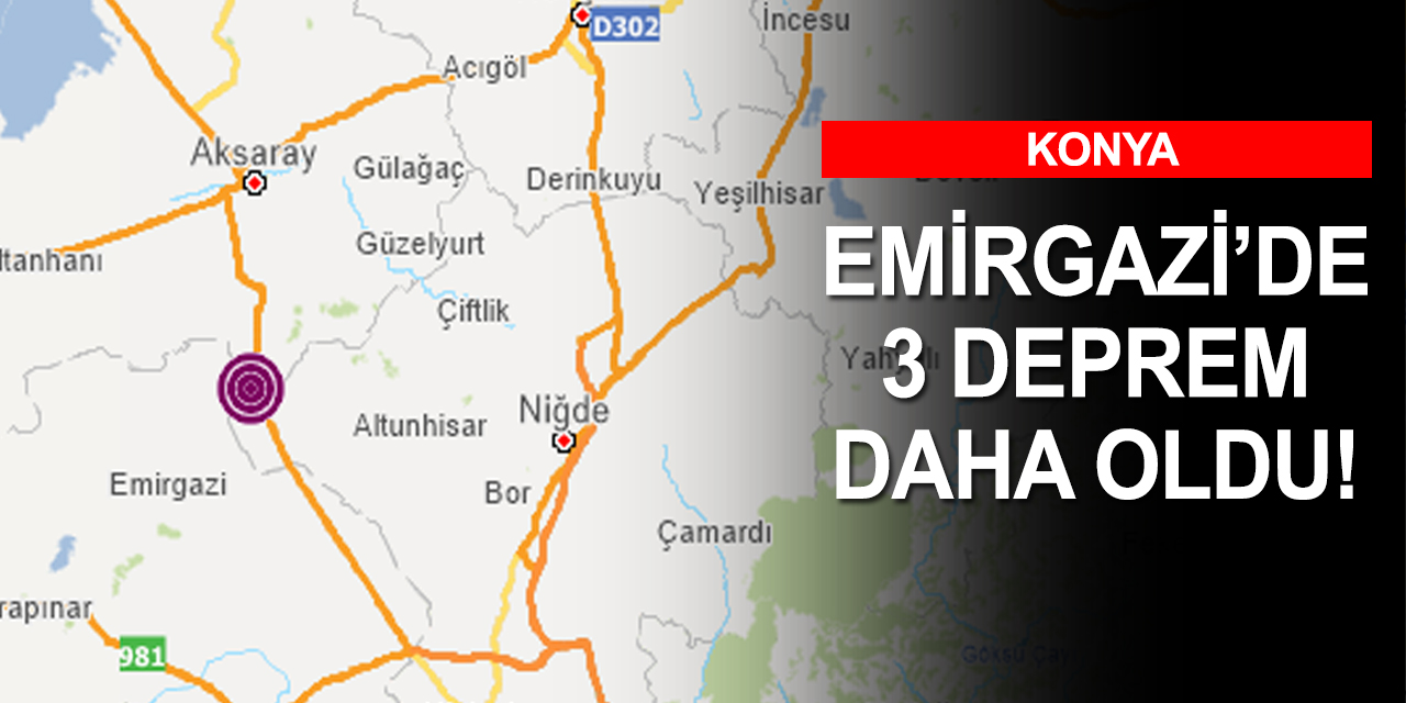 Konya Emirgazi'de depremler art arda geliyor!