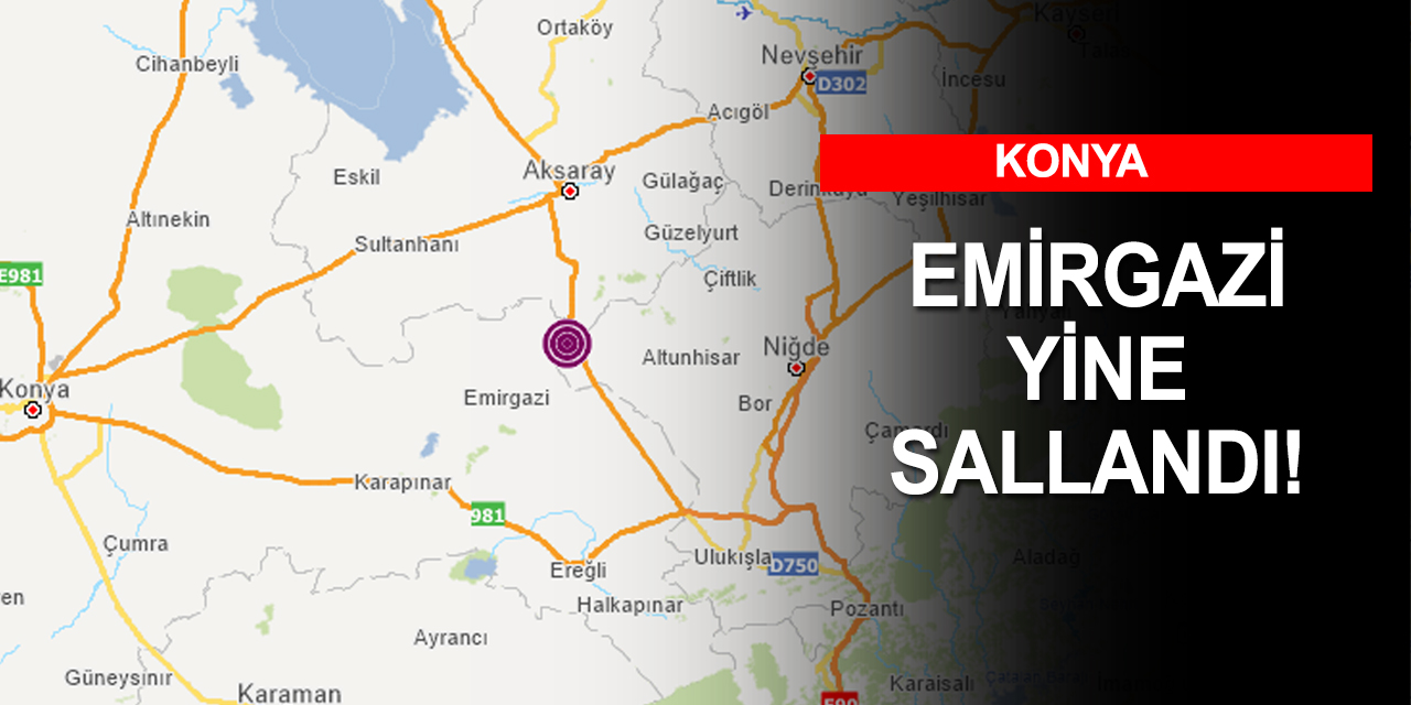 Konya'da deprem paniği! 3.6 büyüklüğünde