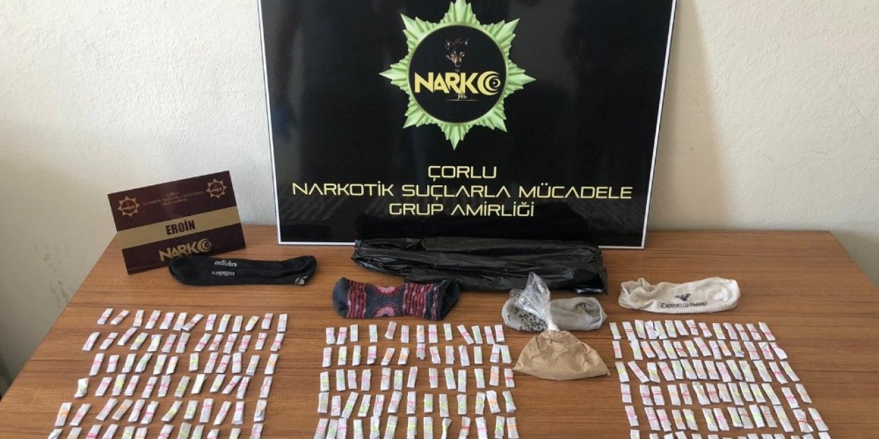 Çorlu’da polis zehir tacirinin zulasını buldu