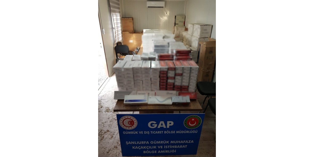 Ceylanpınar Gümrük Kapısında 37 bin 500 paket kaçak sigara ele geçirildi