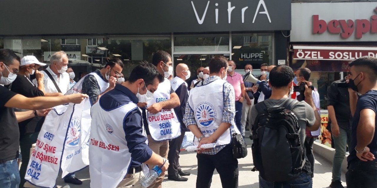 Bakırköy Belediye çalışanları, Başkan Bülent Kerimoğlu’nu protesto etti