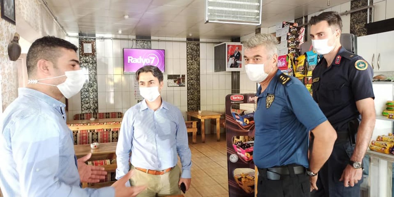 Seydişehir'de Kovid-19 tedbirleri denetimleri