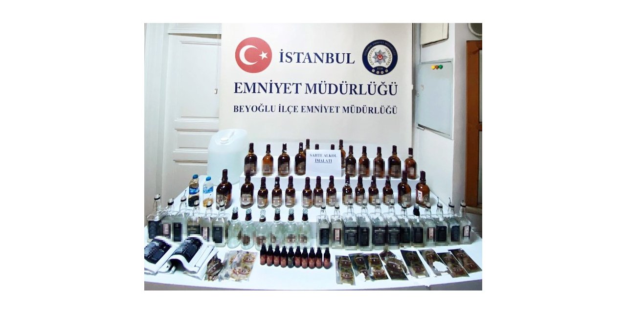 Beyoğlu’nda kaçak alkol operasyonu