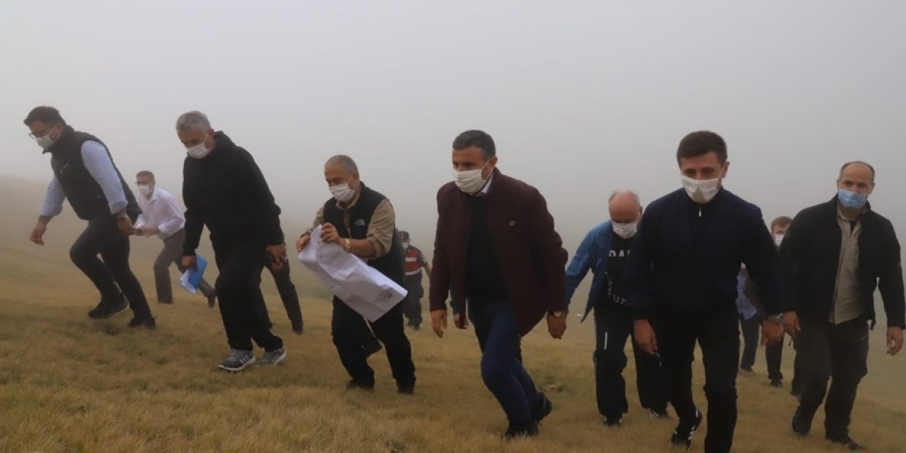 Kış turizmi adaylarından Kardüz Yaylasında inceleme yapıldı