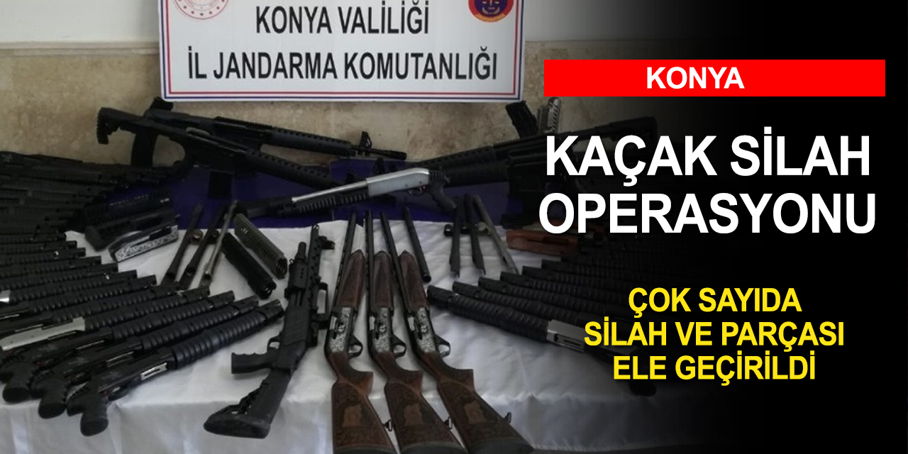 Beyşehir'de kaçak silah baskını! 91 adet yivsiz av tüfeği ele geçirildi