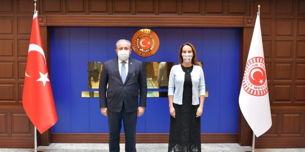 TBMM Başkanı Mustafa Şentop ve Parlamentolararası Birlik Başkanı Gabriela Cuevas Barron bir araya geldi