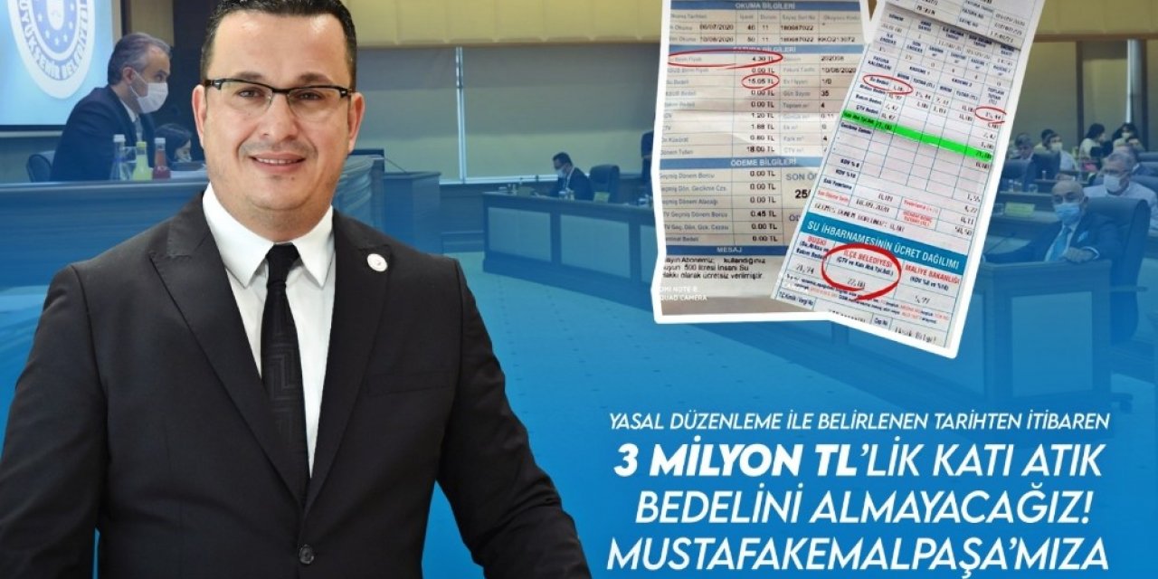 Başkan Kanar: "3 milyon liralık katı atık bedelini almayacağız"